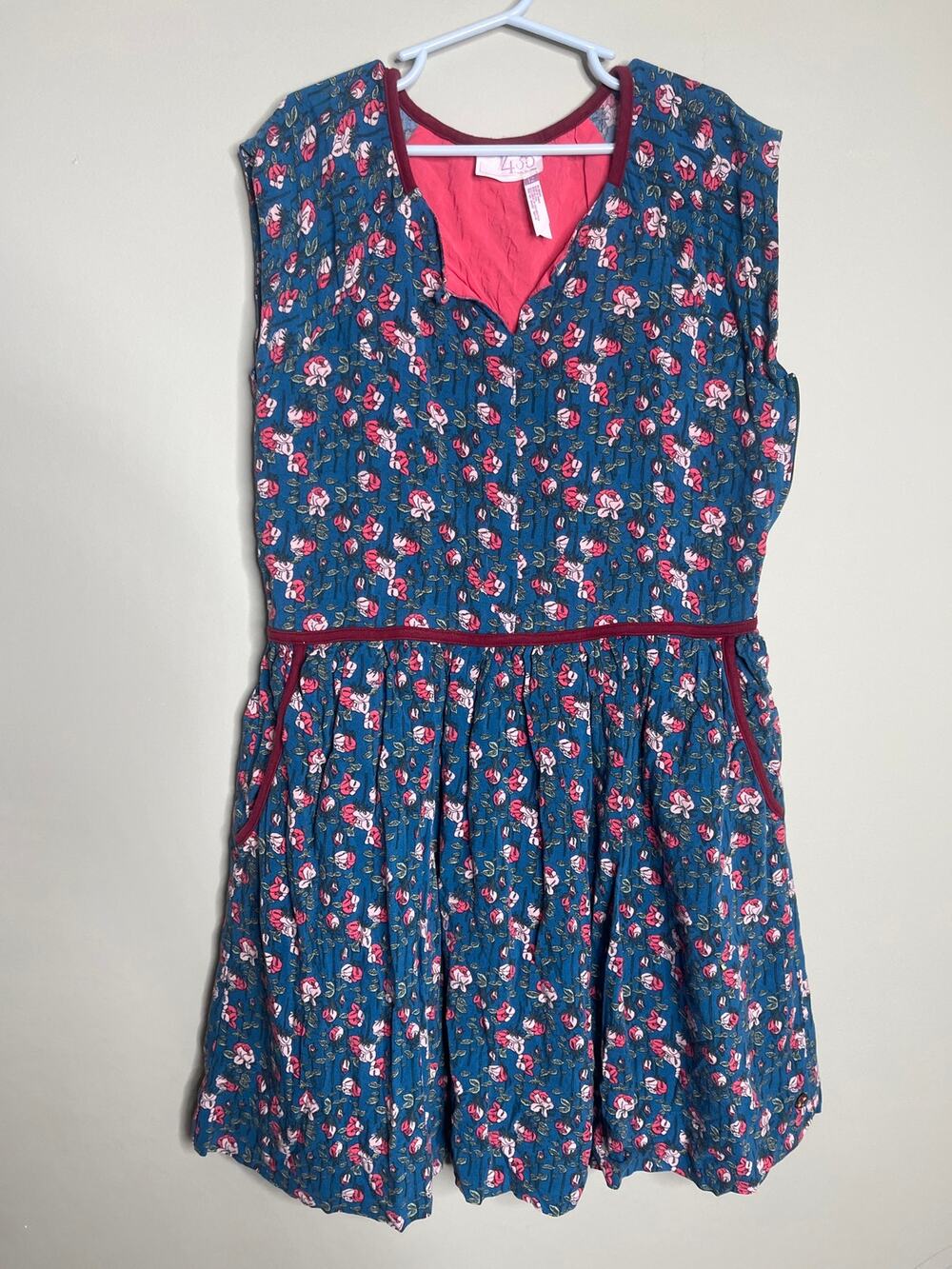 Matilda Jane Teal Floral Pocket Dress 12